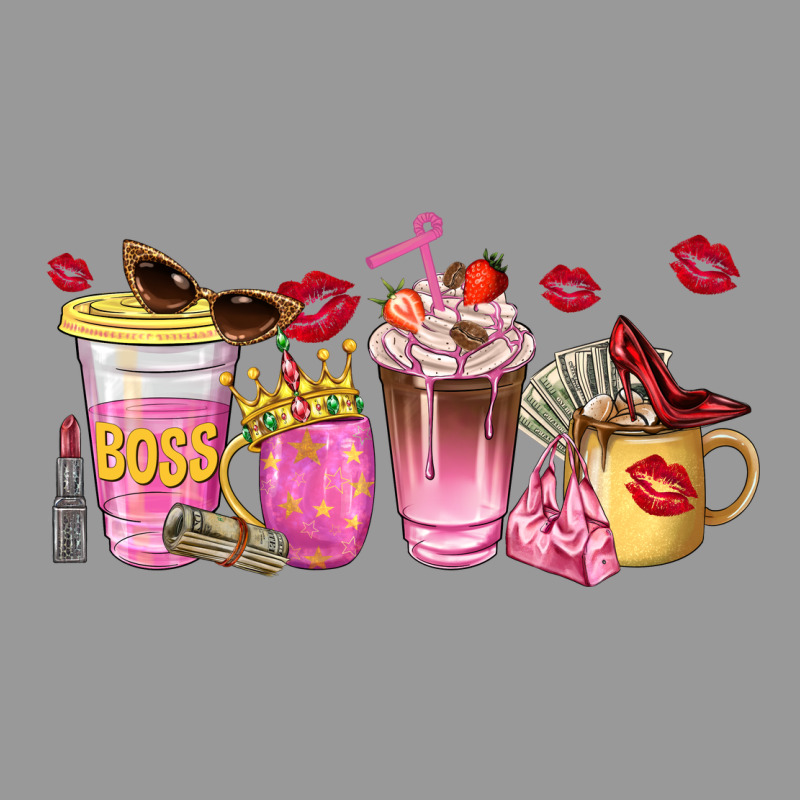 Boss Lady Coffee Cups Vintage Hoodie by NancyCooperArtShop | Teevron