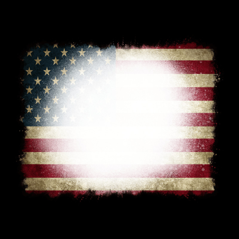 American Flag Bleach Effect Premium Sweatshirt by CowCowDesign | Teevron