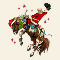 Christmas Cowboy Santa Vintage Tee | Teevron