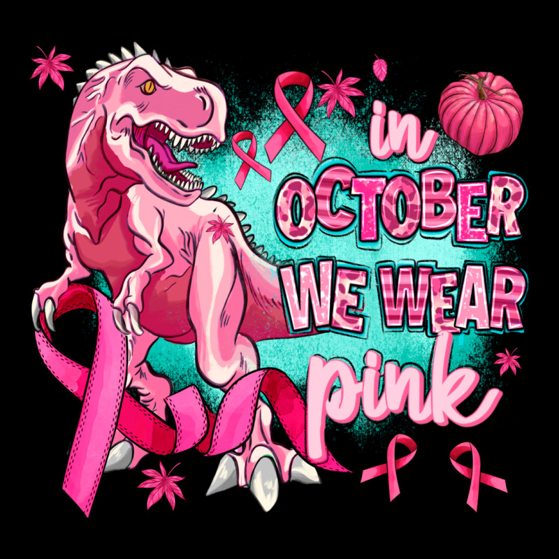 Dinosaur  In October We Wear Pink Heavy Core Tee by AdoDesignShop | Teevron