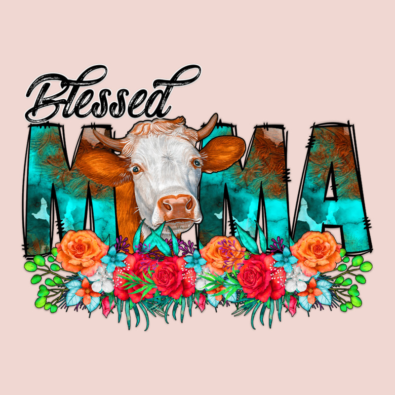 Blessed Mama Flowers Cow Premium Sweatshirt by CowCowDesign | Teevron
