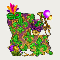 Louisiana Map Mardi Gras Zipper Hoodie | Teevron