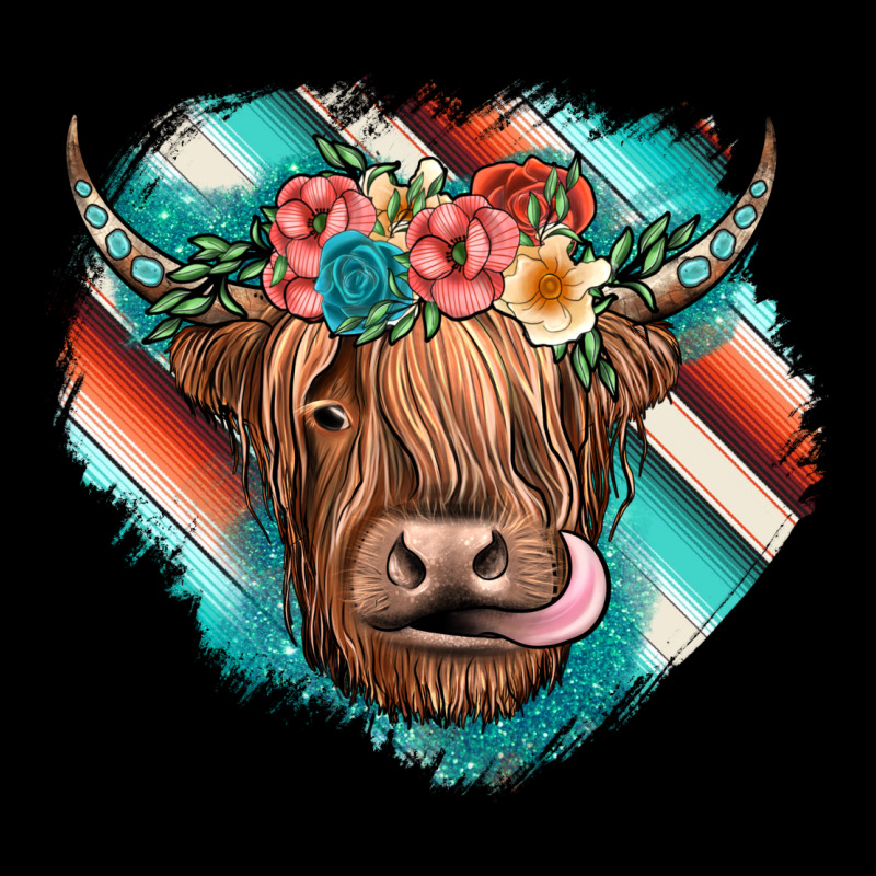 Highland Cow Serape Heavy Core Tee by JahusDesignShop | Teevron