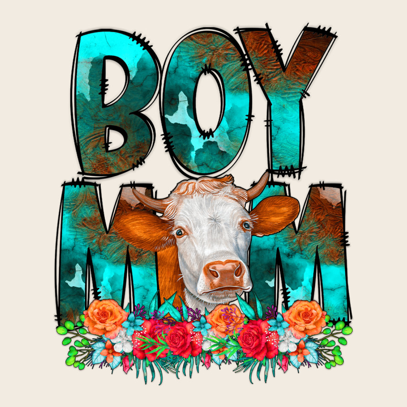 Boy Mom Flowers Cow Premium Sweatshirt by CowCowDesign | Teevron