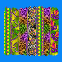 Mardi Gras Brushstroke Zipper Hoodie | Teevron