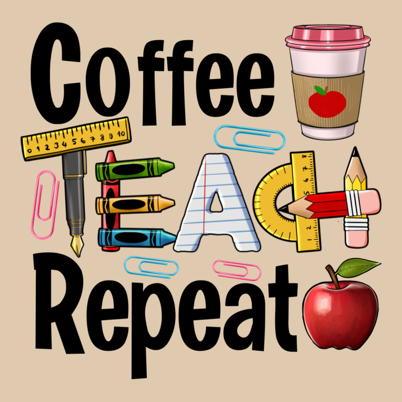 Coffee Teach Repeat Heavyweight Sweatshirt by BarkalooDesign | Teevron