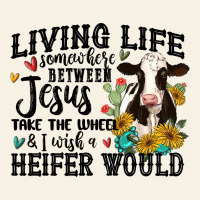 Living Life Somewhere Between Jesus Take The Wheel Vintage Tee | Teevron