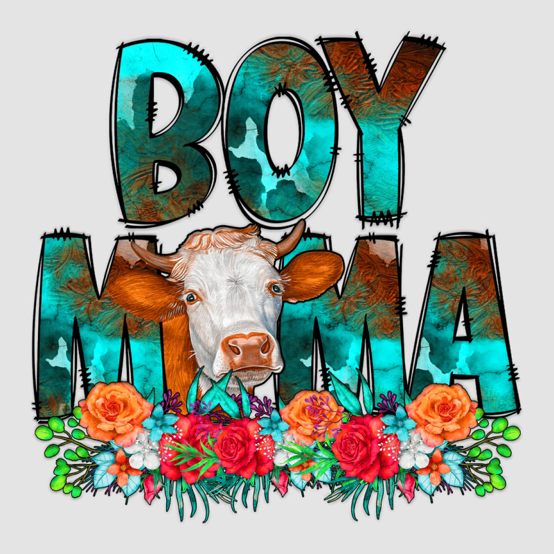 Boy Mama Flowers Cow Premium Sweatshirt by CowCowDesign | Teevron