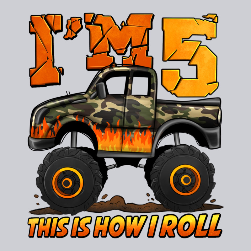I'm Five This Is How I Roll Monster Truck Birthday Heavyweight Sweatshirt by Jasminsmagicworld | Teevron