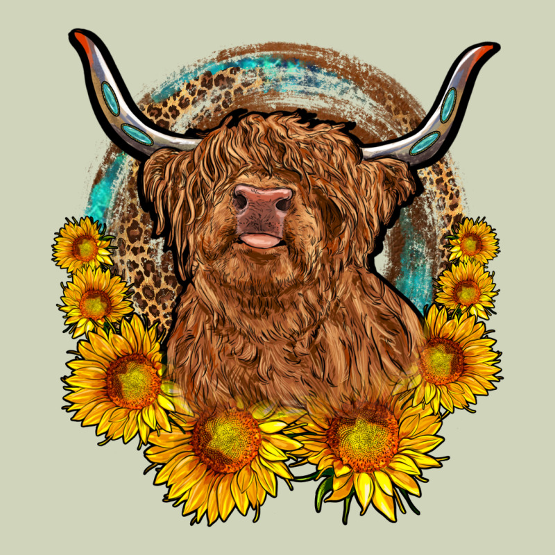 Cow Sunflower Leopard Heavyweight Hoodie by OliviaCreatesArt | Teevron
