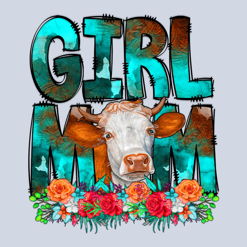 Girl Mom Cow Flowers Premium Sweatshirt by CowCowDesign | Teevron