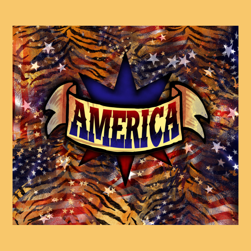 Tiger America Vintage Hoodie by NancyCooperArtShop | Teevron