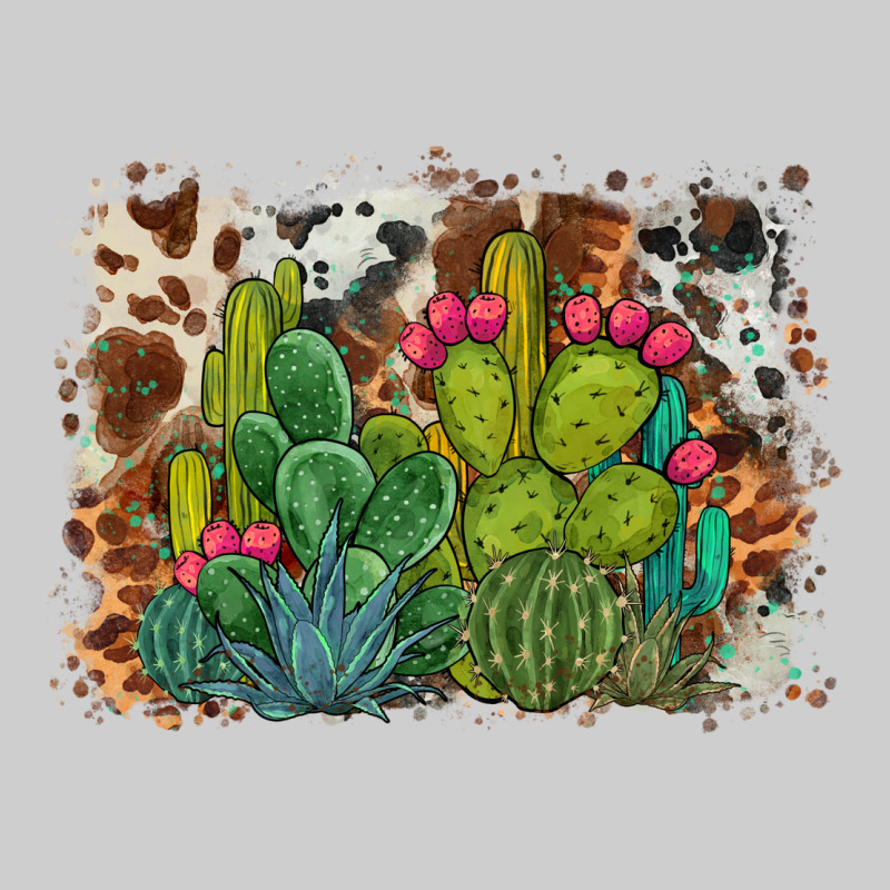 Watercolor Cactus Western Background Premium Tee by BarkalooDesign | Teevron