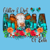 Glitter Dirt Mama Of Both Cow Flowers Premium Sweatshirt | Teevron