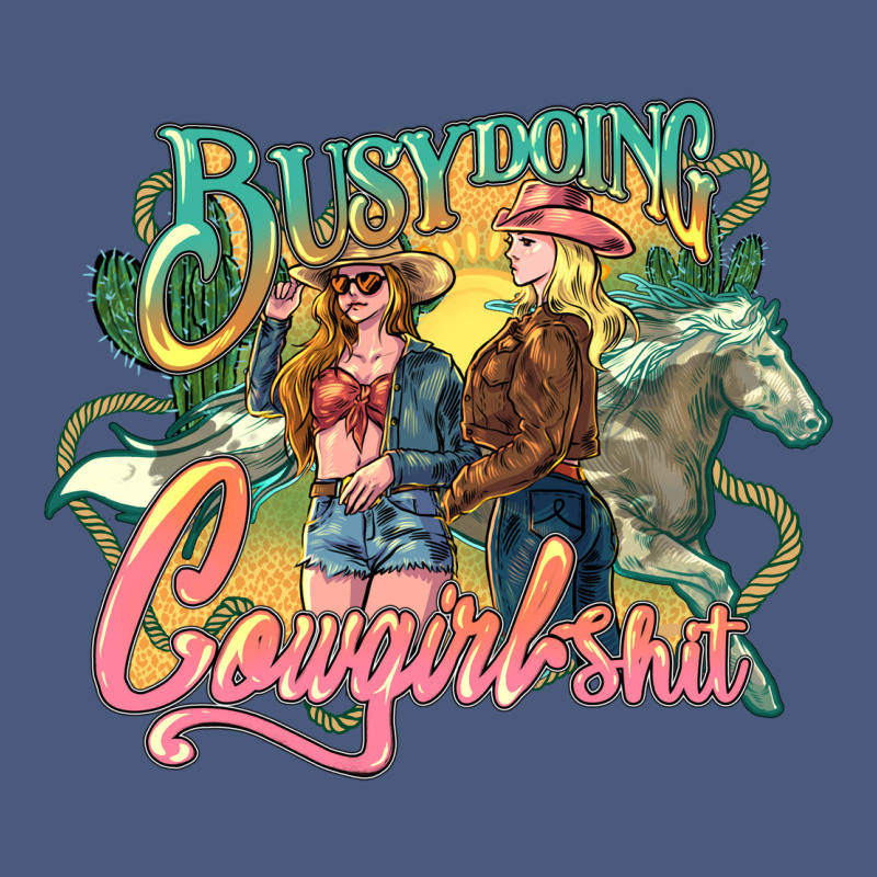 Busy Doing Cowgirl Vintage Hoodie by NancyCooperArtShop | Teevron