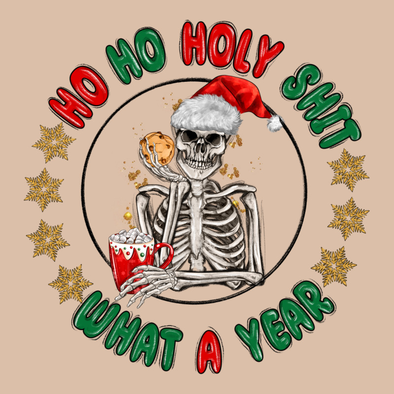 Ho Ho Holly Shit Skeleton Santa Urban Heavy Tee by MaliasSmallBusiness | Teevron