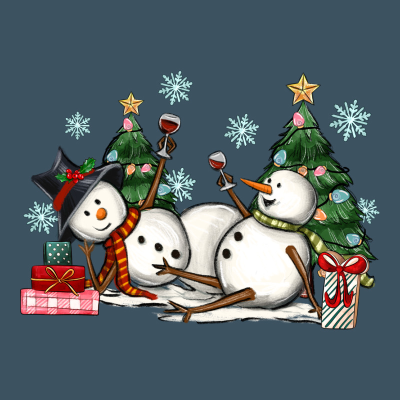 Christmas Snowmen With Wine Urban Heavy Tee by MaliasSmallBusiness | Teevron