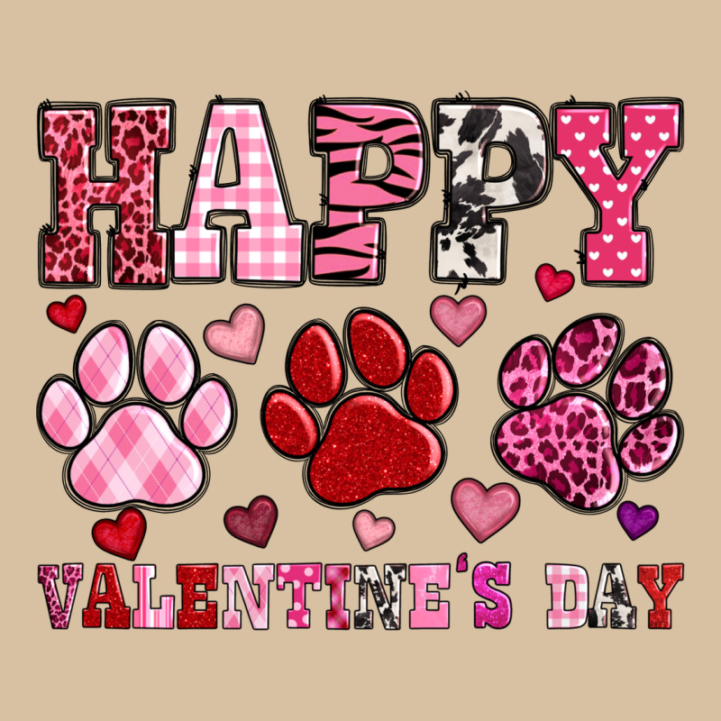 Happy Valentine's Day Paws Heavyweight Hoodie by OliviaCreatesArt | Teevron