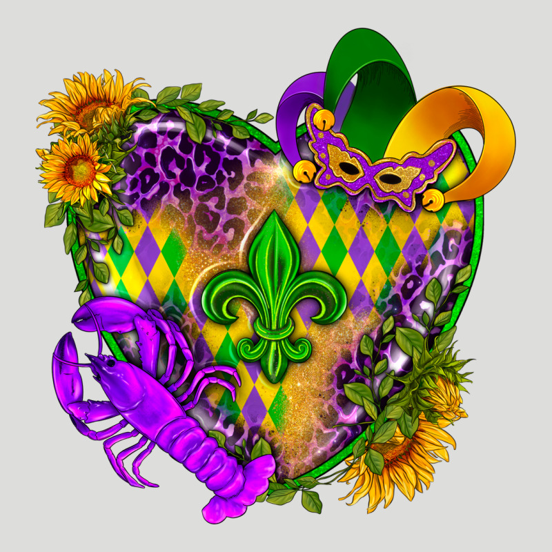 Mardi Gras Heart Zipper Hoodie by HowdyJamesFarm | Teevron