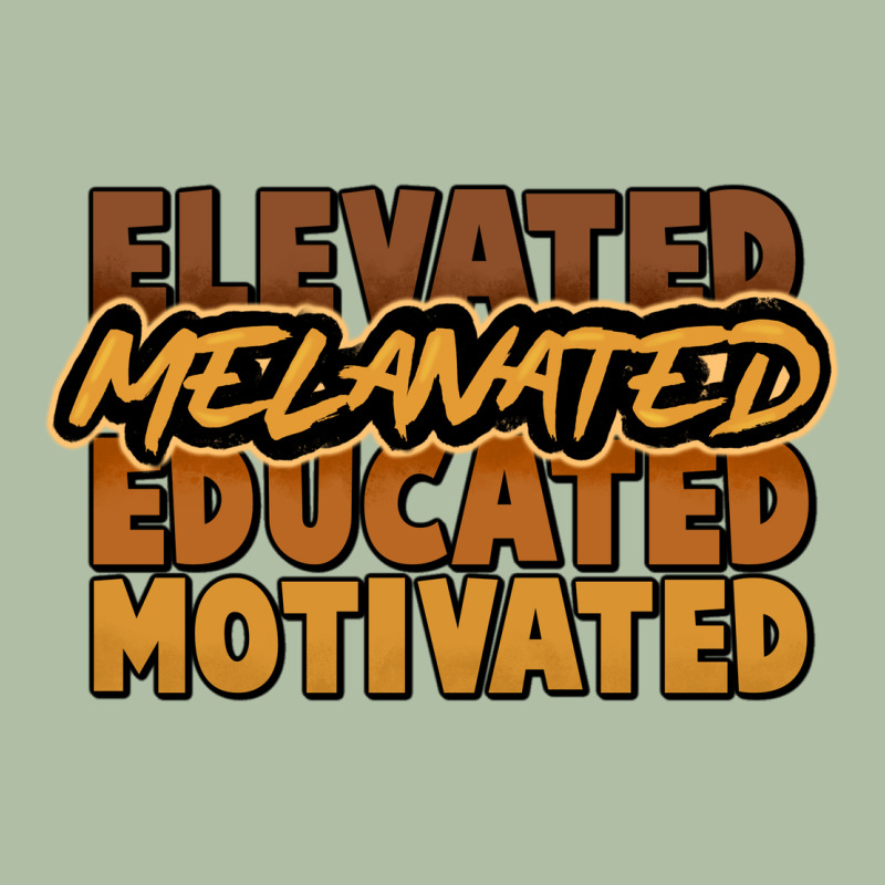 Elevated Melanated Educated Motivated Urban Heavy Tee by NancyCooperArtShop | Teevron