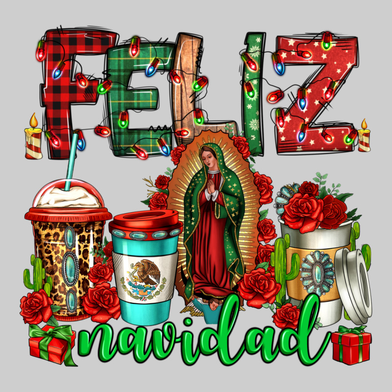 Feliz Navidad Lady Of Guadalupe Christmas Coffee Premium Tee by Jasminsmagicworld | Teevron