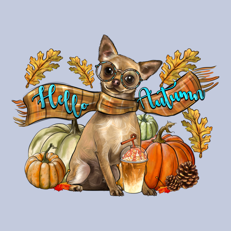 Hello Autumn With Chihuahua Dog Long Sleeve Tee by LillyAllenDesigns | Teevron