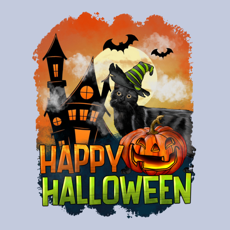 Happy Halloween With Black Cat Long Sleeve Tee by LillyAllenDesigns | Teevron