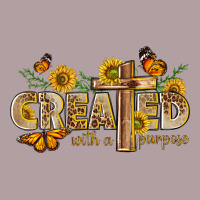 Created With A Purpose With Sunflower And Butterfl Vintage Hoodie | Teevron