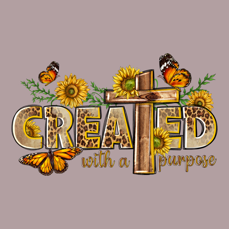 Created With A Purpose With Sunflower And Butterfl Vintage Hoodie by NancyCooperArtShop | Teevron