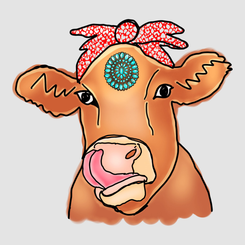 Cow  Turquoise Premium Sweatshirt by CowCowDesign | Teevron