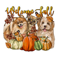 Welcome Fall With Dogs Long Sleeve Tee | Teevron