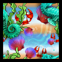 Seahorse And Beach Heavy Core Tee | Teevron