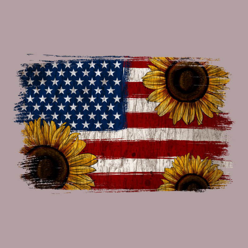 Distressed Yellow Sunflower American Flag Vintage Hoodie by Jasminsmagicworld | Teevron