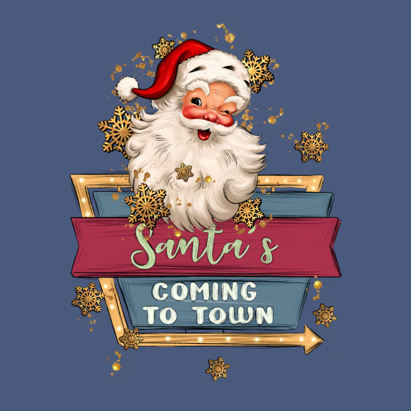 Santa's Coming To Town Vintage Hoodie by MaliasSmallBusiness | Teevron