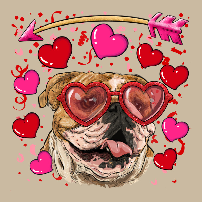 Valentine's Day  Brown English Bulldog Long Sleeve Tee by RanaPortraitStore | Teevron