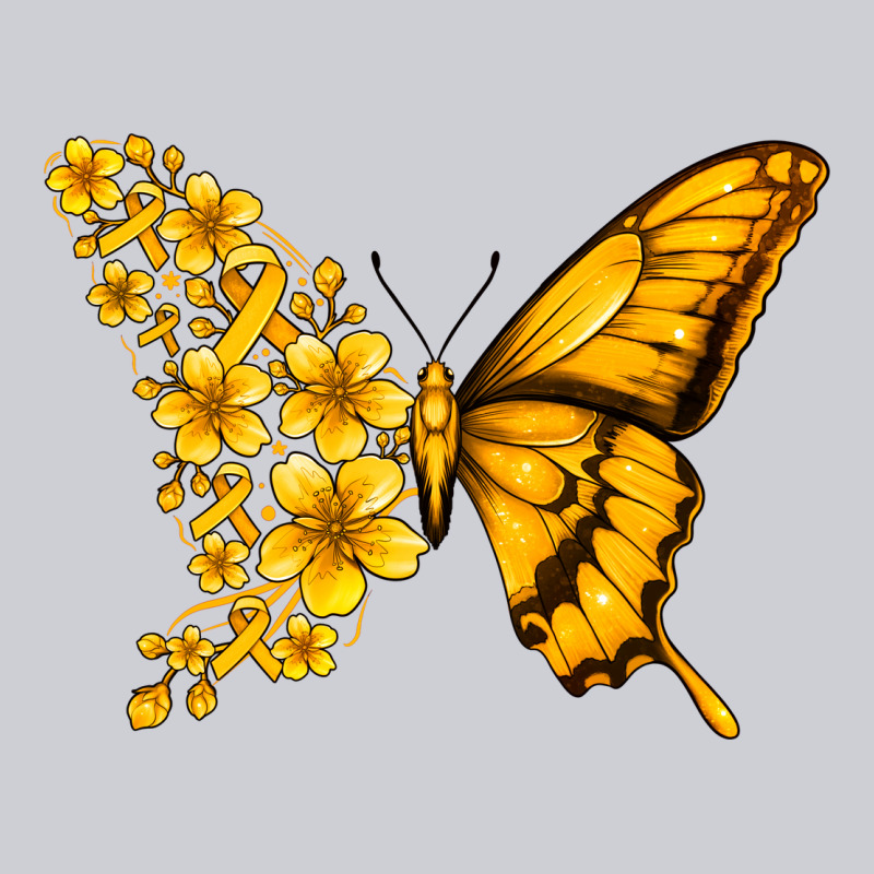 Childhood Cancer Butterfly Heavyweight Sweatshirt by Jasminsmagicworld | Teevron