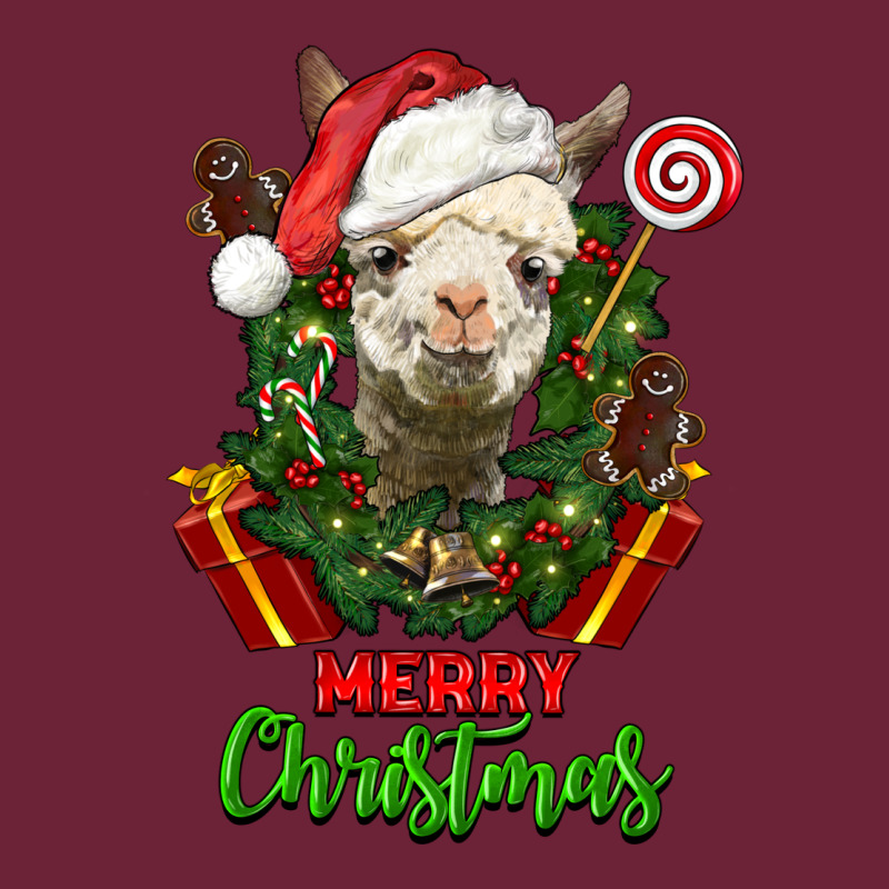 Merry Christmas Alpaca Face Long Sleeve Tee by LillyAllenDesigns | Teevron