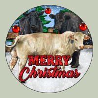 Merry Christmas Charolais Bull Ladies Tee | Teevron