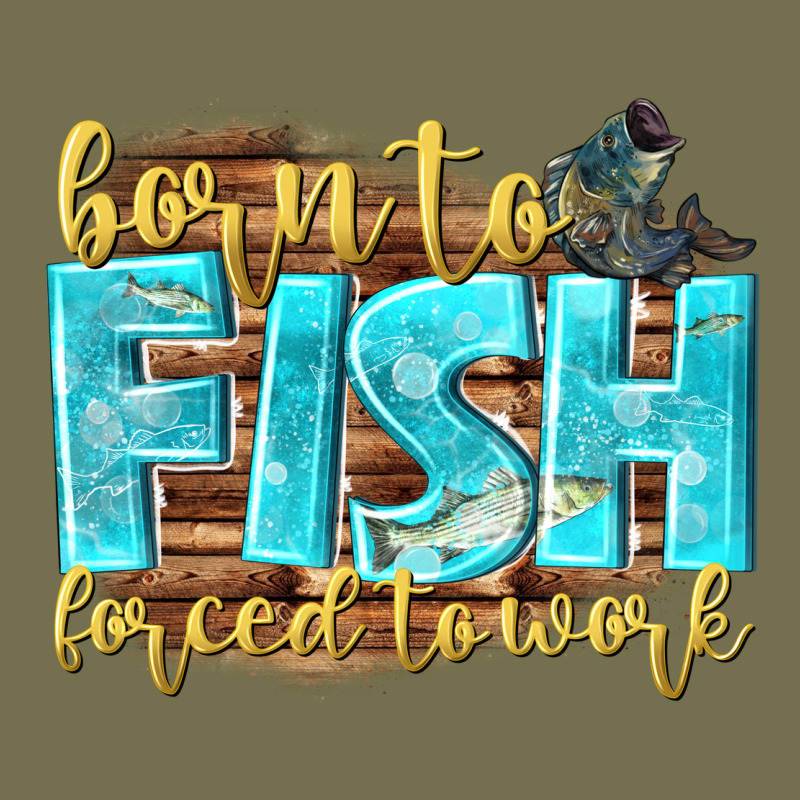 Born To Fish Forced To Work Vintage Hoodie by NancyCooperArtShop | Teevron