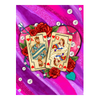 playing cards with pearls and glitter air | Teevron
