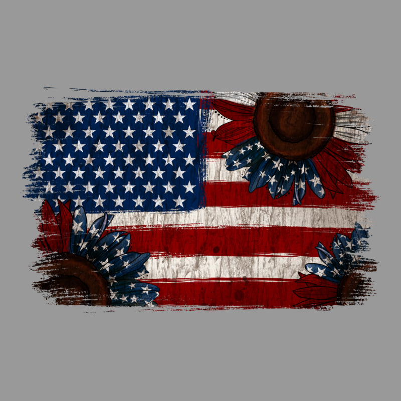 Distressed Sunflower American Flag Vintage Hoodie by Jasminsmagicworld | Teevron