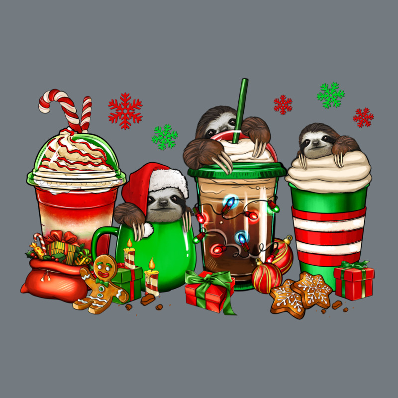 Christmas Sloth Coffee Cups Heavyweight Sweatshirt by Jasminsmagicworld | Teevron