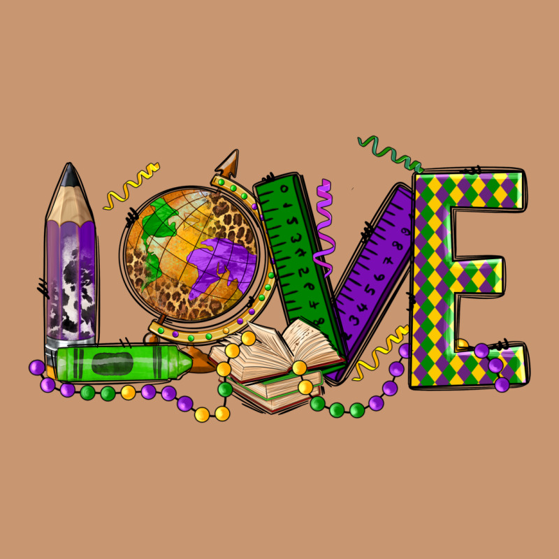 Love Teacher Mardi Gras Heavyweight Hoodie by OliviaCreatesArt | Teevron