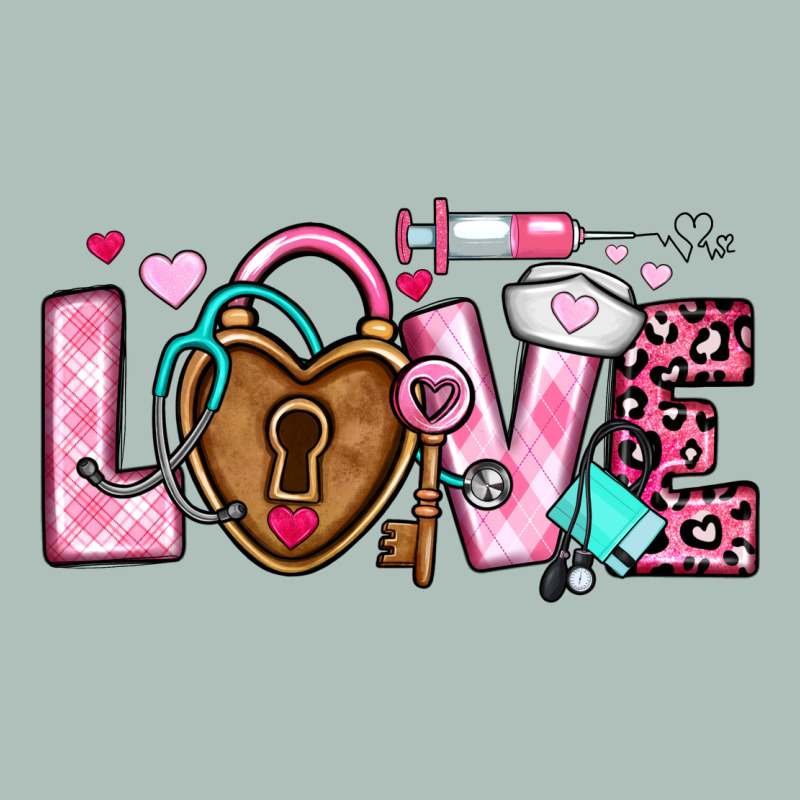 Love Valentines Day Nurse Heavyweight Hoodie by OliviaCreatesArt | Teevron