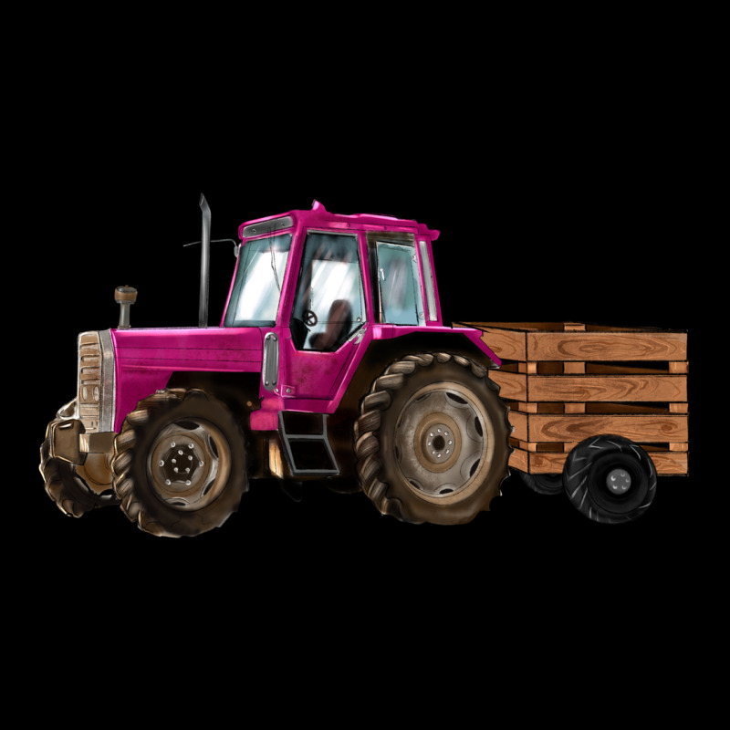 Pink Farm Tractor Ladies Tee by RanaPortraitStore | Teevron
