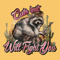 Cute But Will Fight You Racoon Western Vintage Hoodie | Teevron