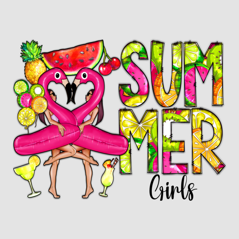 Summer Girls Flamingo Premium Sweatshirt by CowCowDesign | Teevron