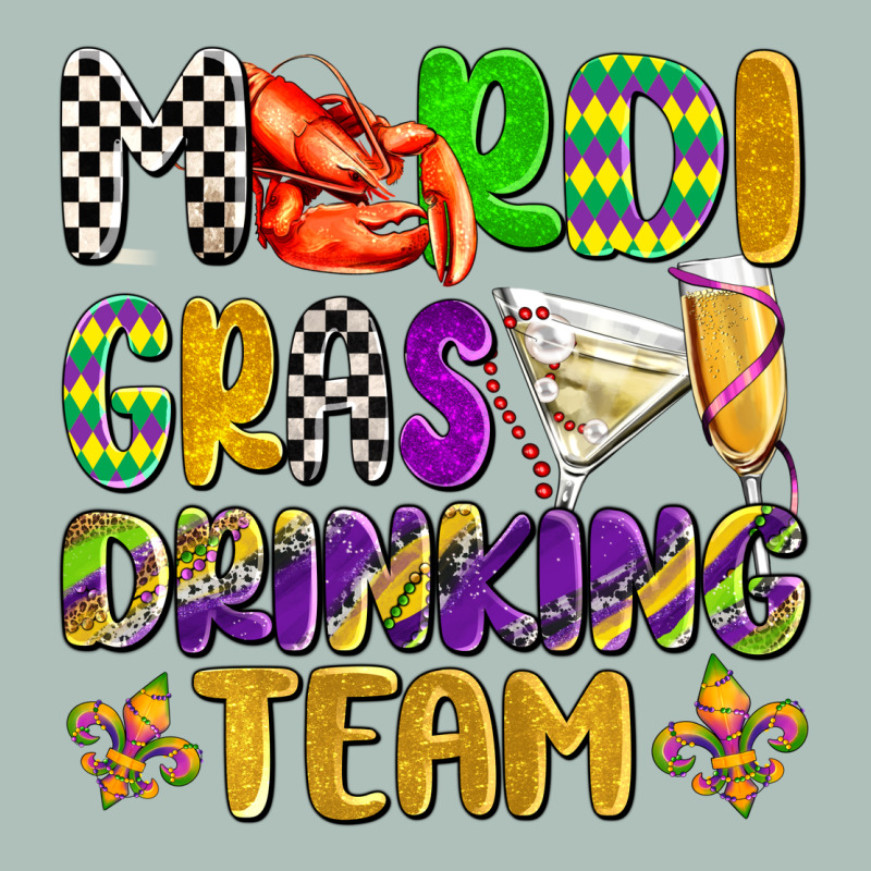 Mardi Gras Drinking Team With Glasses Olivia Heavyweight Hoodie by OliviaCreatesArt | Teevron