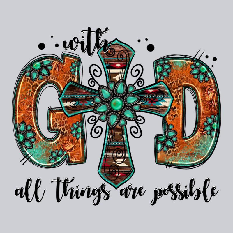 With God All Things Are Possible Gemstone Cross Heavyweight Sweatshirt by Jasminsmagicworld | Teevron