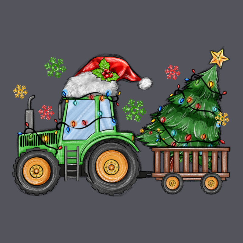 Christmas Tractor Vintage Hoodie by MaliasSmallBusiness | Teevron